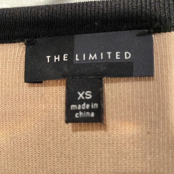 The Limited Tan/Black Striped Rayon Fitted Sweater Size XS - Picture 4 of 7